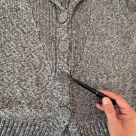 Pure Handknit 100% Cotton button up knit cardigan size M - Picture 12 of 13